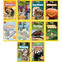 National Geographic Kids 10 Book Set (Lvl 1-dinosaurs, Meetkats